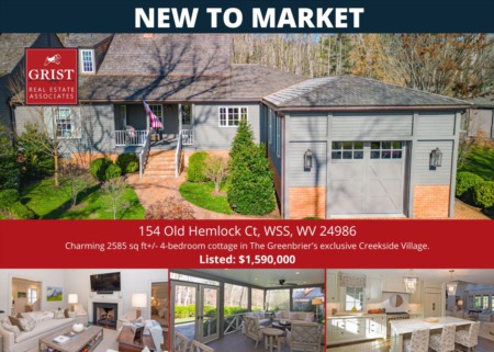 New to Market! 154 Old Hemlock Ct, WSS, WV 24986 Listed: $1,590,000