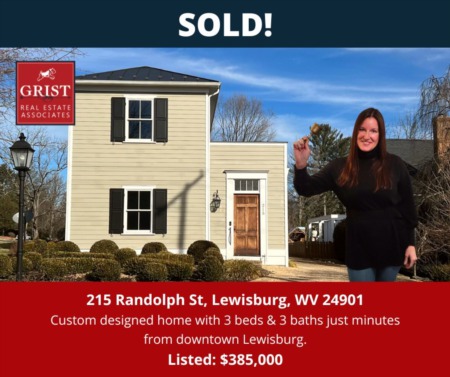 SOLD! Ring the bell?? 215 Randolph St, Lewisburg, WV 24901 Listed: $385,000 