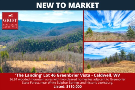 New to Market! The Landing Lot 46  Greenbrier Vista, Overlook at Greenbrier Caldwell, WV 24925 