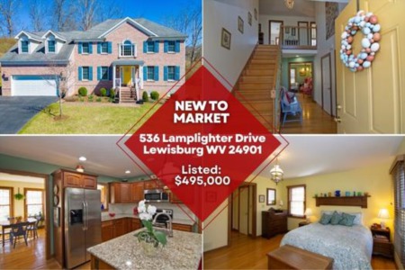 NEW TO MARKET! 536 Lamplighter Drive Lewisburg, WV 24901.