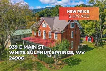 Historic Brick Estate and Log Cabin in White Sulphur Springs | Charming Homes for Sale