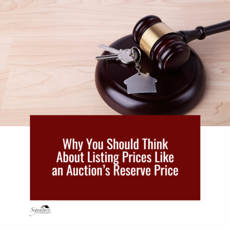 Why You Should Think About Listing Prices Like an Auction’s Reserve Price