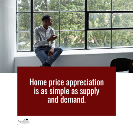 Home Price Appreciation Is as Simple as Supply and Demand