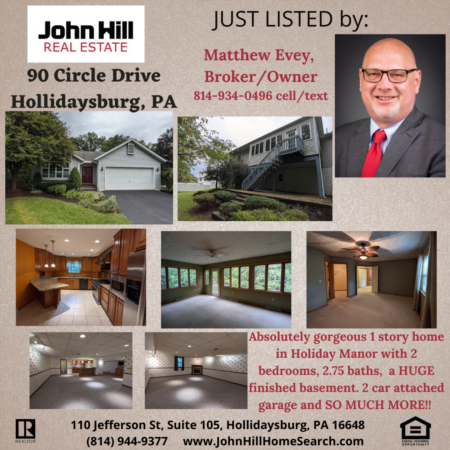 New Listing, 90 Circle Drive, Hollidaysburg PA 16648