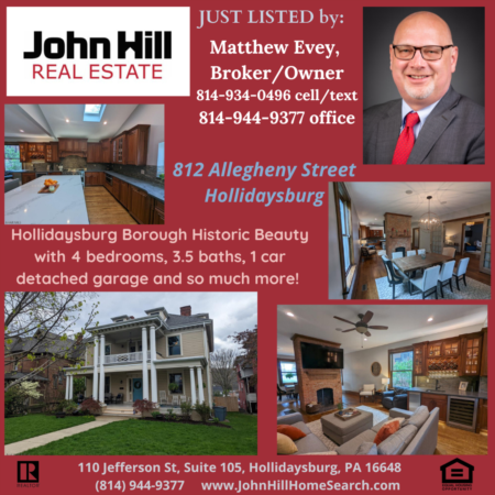 812 Allegheny Street, Gorgeous Home for Sale in Hollidaysburg, PA