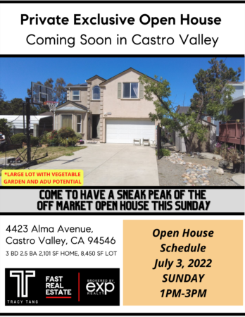 Private Exclusive Open House in Castro Valley 