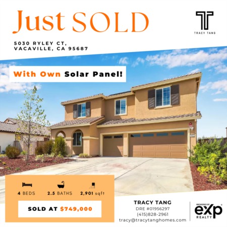 Just Sold- Vacaville Newly Built Home with Solar Power