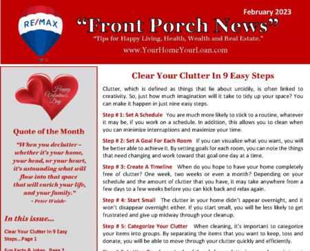 February Front Porch Newsletter