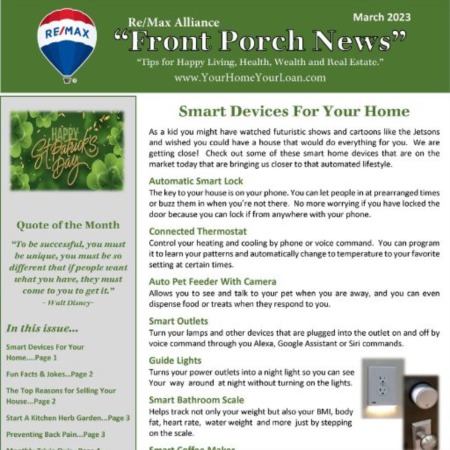 Front Porch Newsletter - March