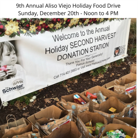 9th Annual Aliso Viejo Holiday Food Drive Results