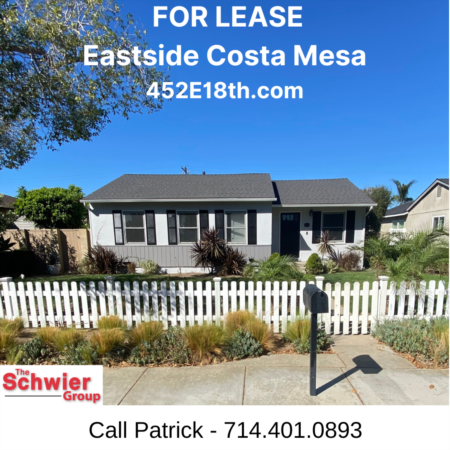 FOR LEASE - 452 E 18th Eastside Costa Mesa