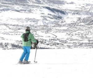 Late-Season Skiing Near Canmore