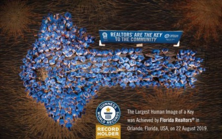 Florida Realtors Sets Guinness Record for Largest Human Image of Key