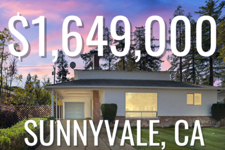 Charming Single Family Home with Easy Commute To Big Tech Companies For Sale in Sunnyvale!