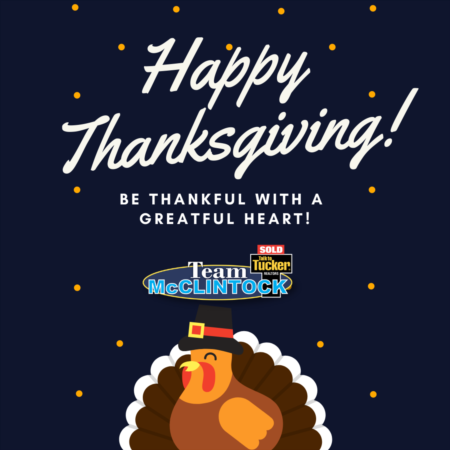 Happy Thanksgiving from Team McClintock!