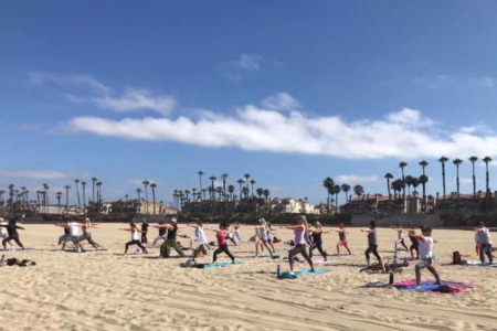 Huntington Beach - Yoga On The Beach