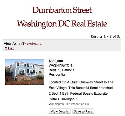 Dumbarton Street In Georgetown