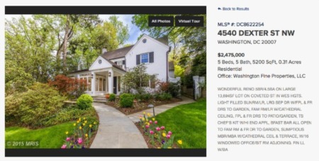 David Gregory Selling Wesley Heights Home