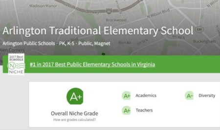 Arlington Traditional Named Top Elementary School