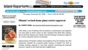 Sanibel New Construction Approved