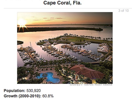 Cape Coral/Fort Myers 3rd Fastest Growing MSA