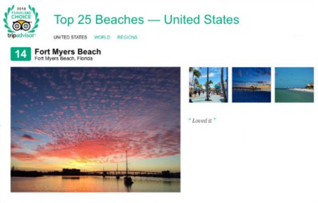 Fort Myers Beach Tops US List
