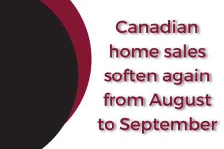 Canadian home sales soften again from August to September