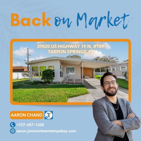 Back on Market: 39820 US HIGHWAY 19 N, #189, TARPON SPRINGS, FL