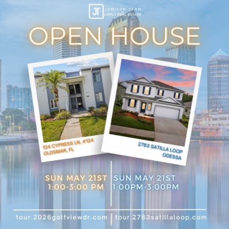 Double Open House Delight: Showcasing Beautiful Homes in Oldsmar and Odessa