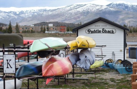 Dillon and Frisco marinas prepare for summer on a classic Colorado Rocky Mountain waterfront, the Dillon Reservoir