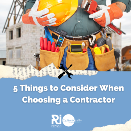 5 Things to Consider When Choosing a Contractor