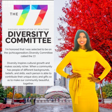 I’m honored that I was selected to be on the @chicagorealtors Diversity Committee called the 77.