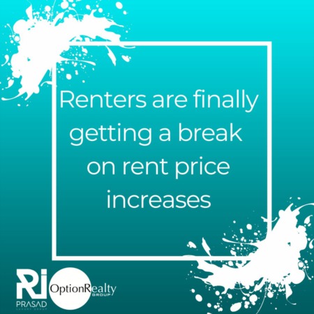 Renters are finally getting a break on rent price increases