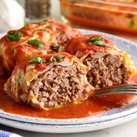 Beef and Rice Stuffed Cabbage Roll