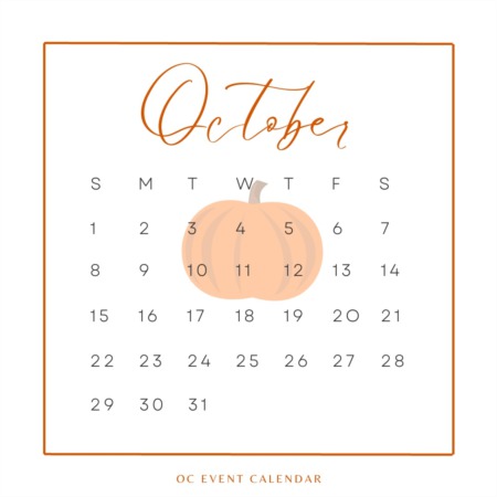 OC Events Calendar for October!