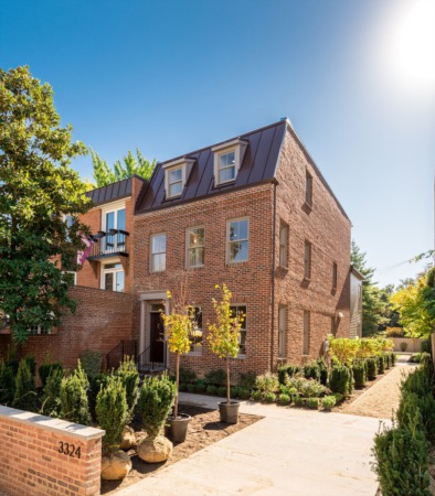 In Georgetown, a luxurious new townhome rises from a site that once housed an archaeological dig, local celebrity