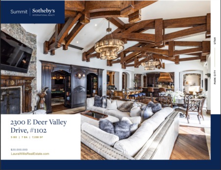 Laura Willis at Summit Sotheby's International Realty Sells Spectacular Park City Luxury Real Estate