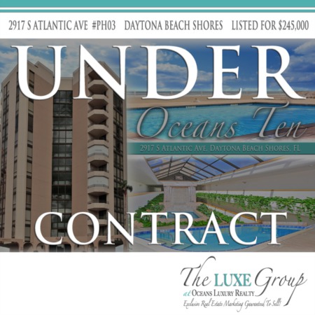Under Contract Oceans Ten Penthouse Condo Daytona Beach Shores 