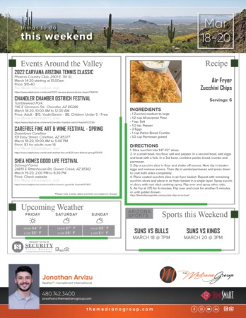 Weekend Activities 3/18 - 3/20 
