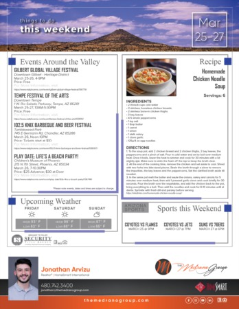 Weekend Activities 3/25-3/27