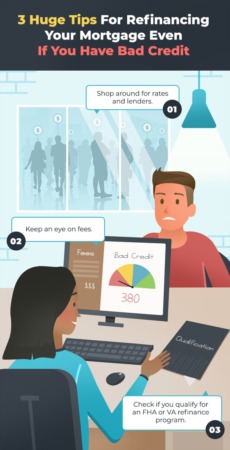 3 Huge Tips For Refinancing Your Mortgage Even If You Have Bad Credit