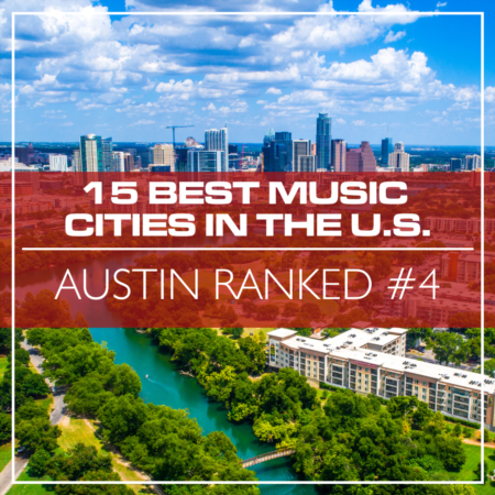 Austin Ranked #4 in 15 Best Music Cities in the U.S.