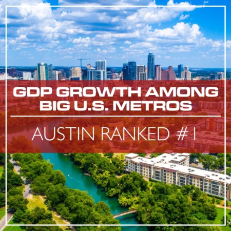 Austin Ranked #1 in GDP Growth Among Big U.S. Metros