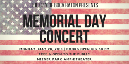 Free Memorial Day Concert | Mizner Park Amphitheater - Boca Raton, FL