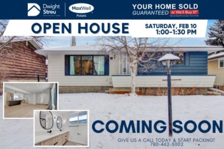 OPEN HOUSE Saturday February 10 1:00-1:30 -11411 Malmo Road, Edmonton