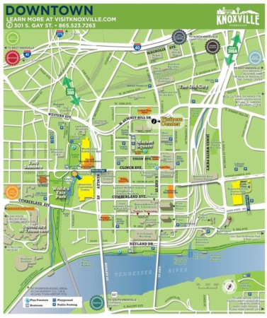 Map of Downtown Knoxville Fun