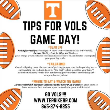 Tips for VOLS Game Day