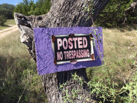 What Does Purple Paint Markings at Property Lines in TX Mean