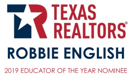 Robbie English Nominated as Educator of the Year by Texas REALTORS