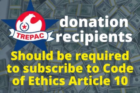 TREPAC donation recipients should be required to subscribe to Article 10
